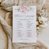 Blush floral what is in your purse game