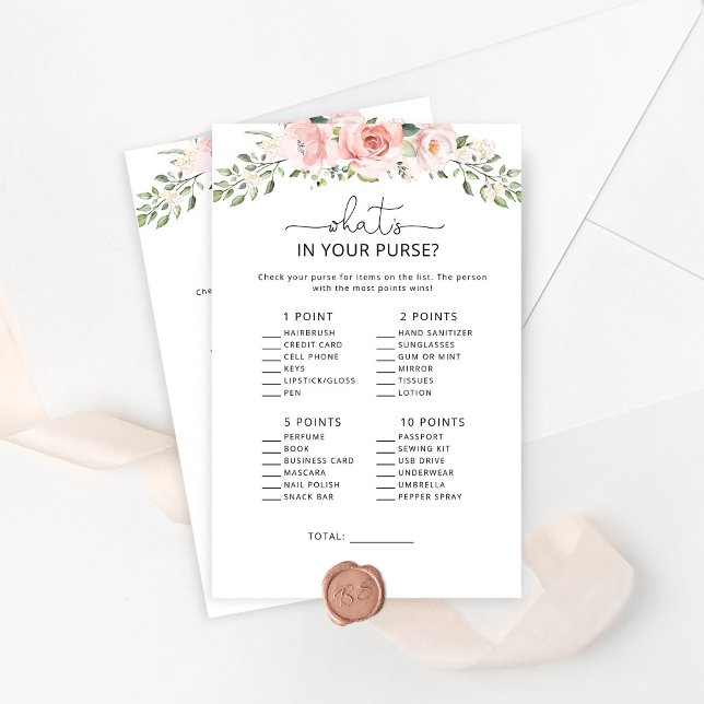 Blush floral what is in your purse game (Creator heeft geüpload)