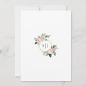 Blush Floral White Simple We Weddenschap Kaart (Achterkant)