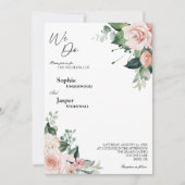 Blush Floral White We maken foto-bruiloft Kaart (Voorkant)