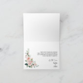 Blush Floral White Weddenschap voltooid Hartelijk  Bedankkaart (Binnen)