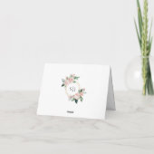 Blush Floral White Weddenschap voltooid Hartelijk  Bedankkaart (Achterkant)
