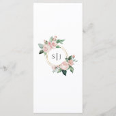 Blush Floral White Wedding Flat Menu (Achterkant)