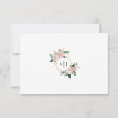 Blush Floral White Wedding Song Request RSVP-kaart RSVP Kaartje (Achterkant)