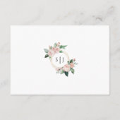 Blush Floral White Wedding well Informatiekaartje (Achterkant)