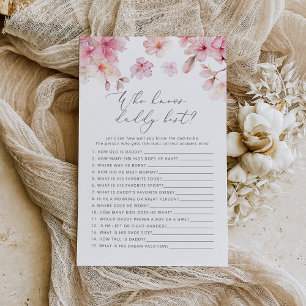 Blush floral Who kent papa beste baby shower game