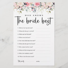 Blush Floral | Wie kent de bruid het best spel