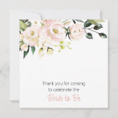 Blush Floral Wine Charm Label Bedankkaart (Voorkant)