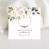 Blush Floral Wine Charm Label Bedankkaart