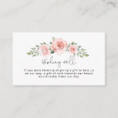 Blush floral wish vrijgezellenfeest informatiekaartje (Voorkant)