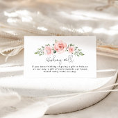 Blush floral wish vrijgezellenfeest informatiekaartje