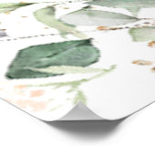 Blush Floral Woodland Animal Baby shower Welkom Poster (Hoek)