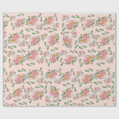 BLUSH FLORAL WRAPPING PAPIER (Vlak)