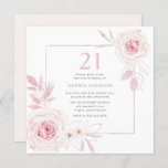 Blush Floral Wreath 21st Birthday Party Kaart<br><div class="desc">Blush Floral Wreath 21st Birthday Party Invitation Bekijk onze winkel voor nog veel meer huwelijksuitnodigingen en overeenkomende objecten.</div>