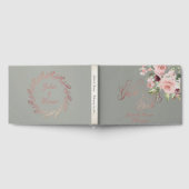 Blush Floral & Wreath - Sage/Rose Gold Gastenboek (Volledig)