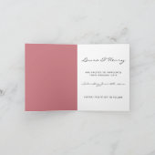 Blush Floral Wreath Save the Date Folded Kaart (Binnen)