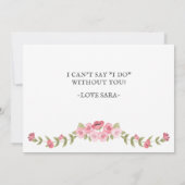 Blush Floral Wreath... zal je mijn Bridesmaid zijn Kaart (Achterkant)