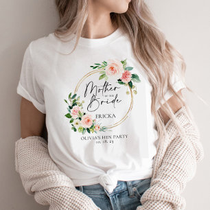 Blush Floral Wreatmoeder van de bruid T-shirt