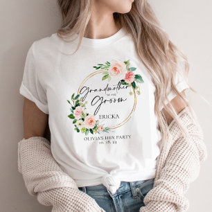 Blush Floral Wreatmoeder van de bruidegom T-shirt