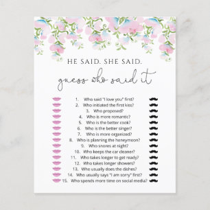 Blush Floral zei dat ze zei dat ze Kaarten moest r