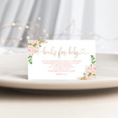 Blush florale boeken voor kaart van de baby-kaartj