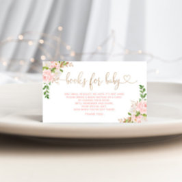 Blush florale boeken voor kaart van de baby-kaartj