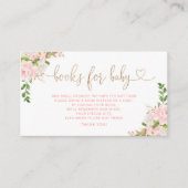 Blush florale boeken voor kaart van de baby-kaartj (Voorkant)