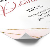 Blush florale eucalyptus Laat je panties hier vall Poster (Hoek)