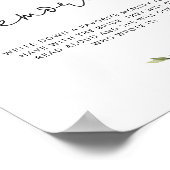 Blush florale herinneringen met bride bruid poster (Hoek)