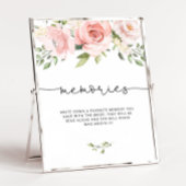 Blush florale herinneringen met bride bruid poster