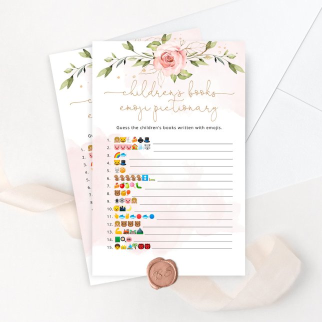 Blush florale kinderboeken emoji pictionary game (Creator heeft geüpload)
