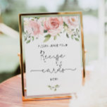 Blush florale laat je recept-kaart hier poster ach<br><div class="desc">Blush florale verlaat je recept hier Poster Matching items beschikbaar.</div>