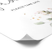 Blush florale navy Favors Neem één Poster (Hoek)