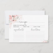 Blush florale recept kaart (Voorkant)