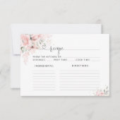 Blush florale recept kaart (Voorkant)