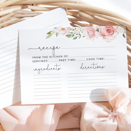 Blush florale recept kaart