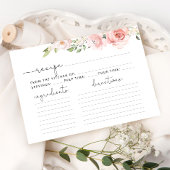 Blush florale recept kaart