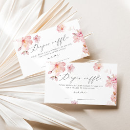 Blush florale sakura diaper raffinage ticket informatiekaartje
