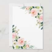 Blush Florale viering van levenslange uitvindingen Kaart (Achterkant)