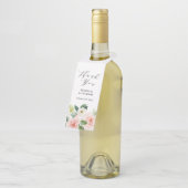 Blush Florals | Aangepaste bruiloft Flessenhanger (Schuin)