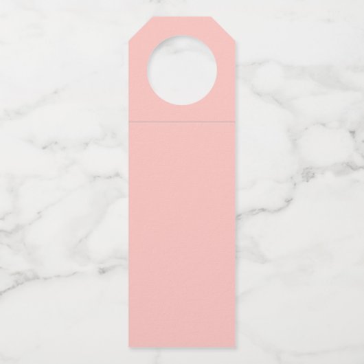 Blush Florals | Aangepaste bruiloft Flessenhanger (Achterkant)