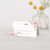 Blush Florals and Gold Wedding Party  Plaatskaartje (Voorkant)