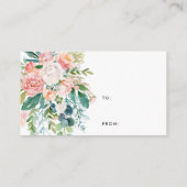 Blush Florals Display Shower Invitation Insert Informatiekaartje (Achterkant)