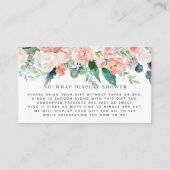 Blush Florals Display Shower Invitation Insert Informatiekaartje (Voorkant)