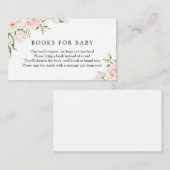 Blush Florals en Greenery Books voor Baby Enclosur Informatiekaartje (Voorkant / Achterkant)