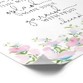 Blush Florals en Greenery Mimosa Bar Sign Poster (Hoek)