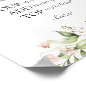 Blush Florals en Greenery Mimosa Bar Sign Poster (Hoek)