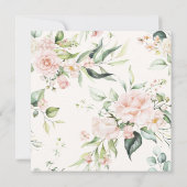 Blush Florals en groen Vrijgezellenfeest Kaart (Achterkant)