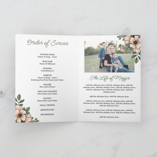 Blush Florals Foto's die het leven vieren Programma (Binnen)