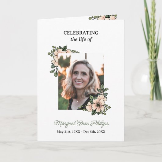 Blush Florals Foto's die het leven vieren Programma (Voorkant)